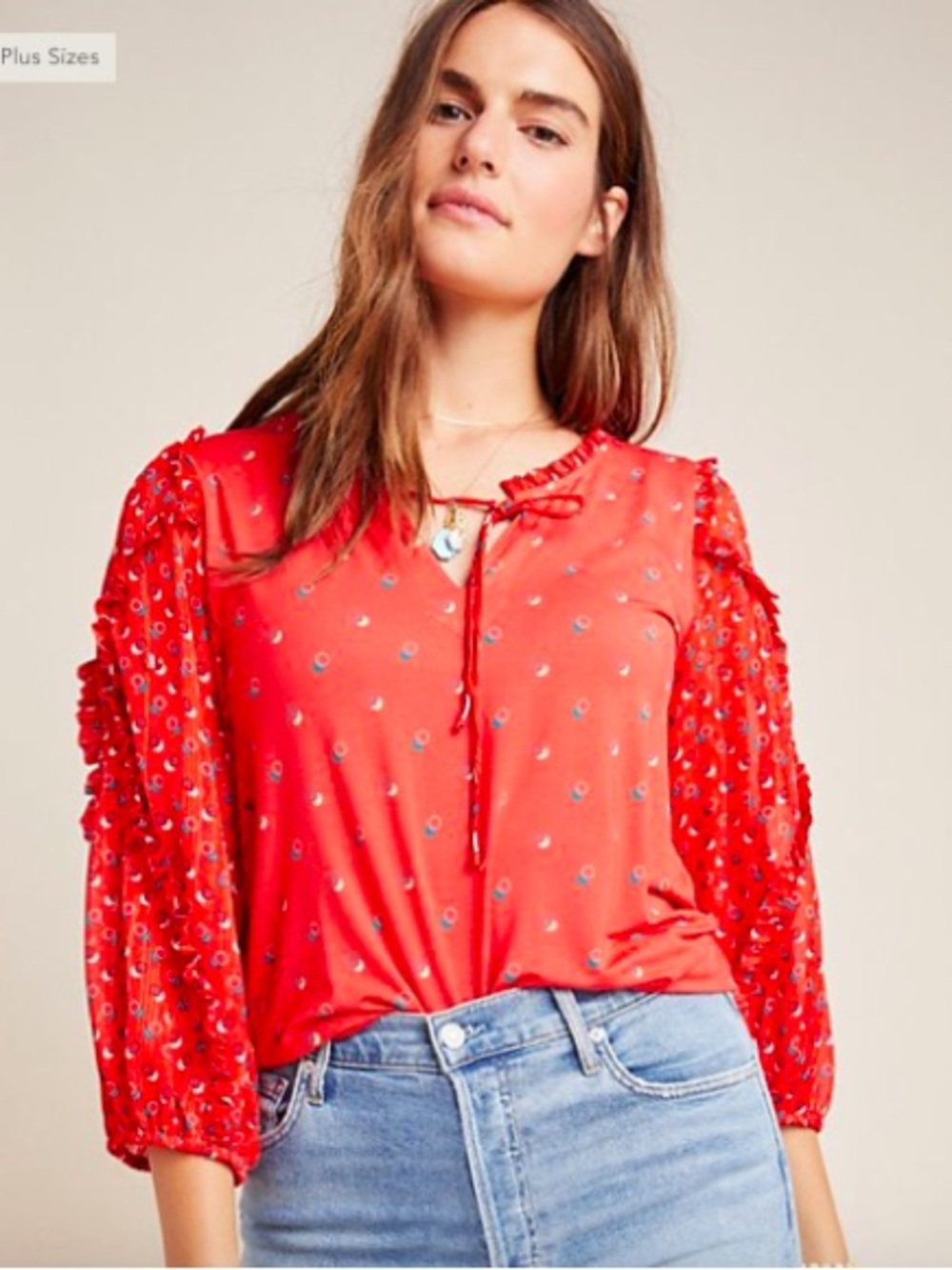 Anthropologie Maeve Jacquin Peasant Blouse Top Size Small